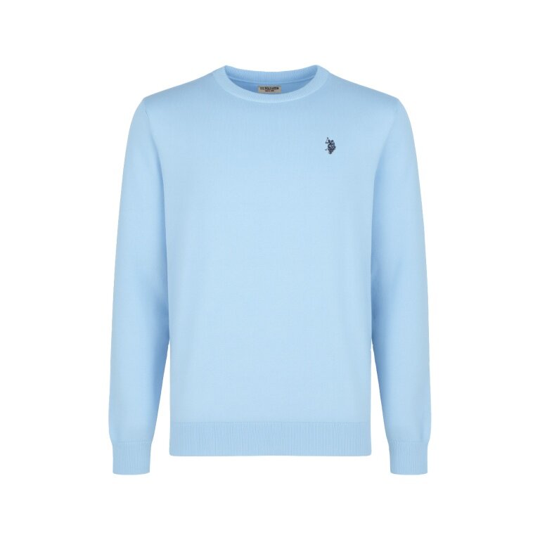 U.S. Polo Assn. Pullover Crewneck US16859 (100% Baumwolle) hellblau Herren