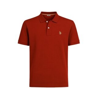 U.S. Polo Assn. Freizeit-Polo US16147 (Baumwolle) rust rot Herren