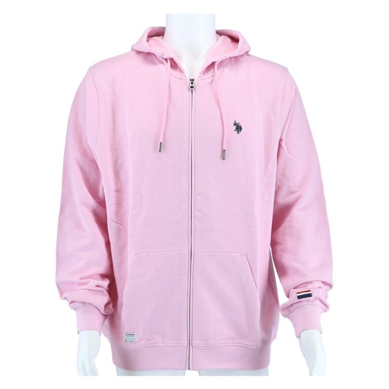 U.S. Polo Assn. Kapuzenpullover Sweat Hoodie (100% Baumwolle) pink Herren