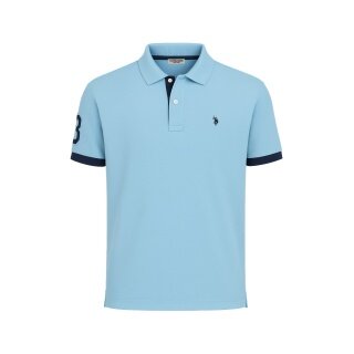 U.S. Polo Assn. Freizeit-Polo US16927 (100% Baumwolle) hellblau Herren