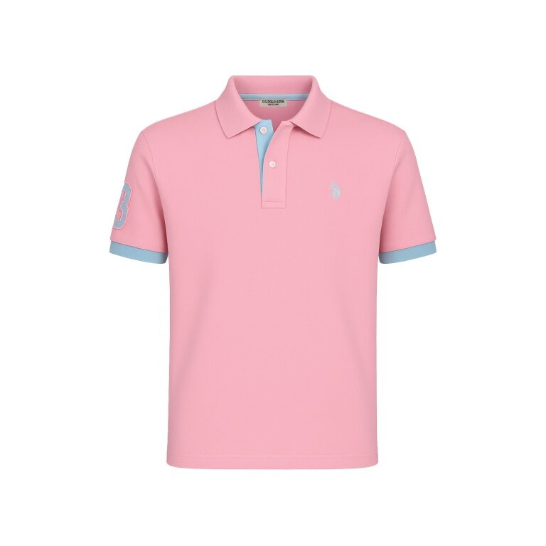 U.S. Polo Assn. Freizeit-Polo US16927 (100% Baumwolle) hellrosa Herren