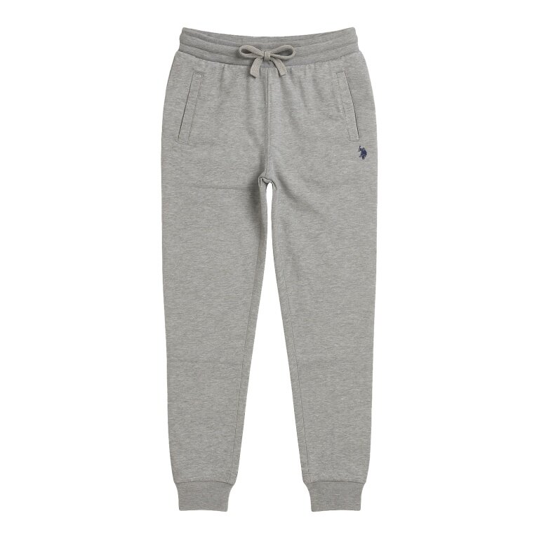 U.S. Polo Assn. Jogginghose Sweatpant (Baumwolle-Mischung) lang grau Herren