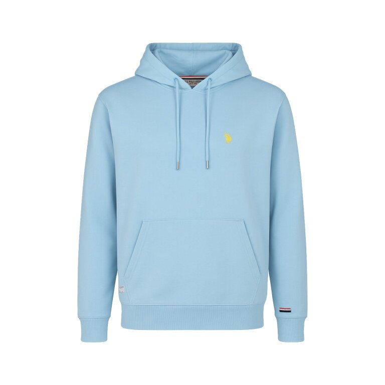 U.S. Polo Assn. Kapuzenpullover Sweat Hoodie Garment Dyed (100% Baumwolle) hellblau Herren