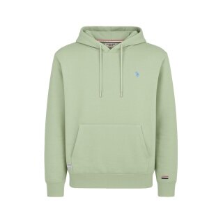 U.S. Polo Assn. Kapuzenpullover Sweat Hoodie Garment Dyed (100% Baumwolle) grün Herren