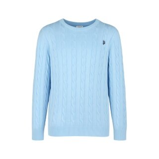 U.S. Polo Assn. Pullover R-Neck US16869 (100% Baumwolle) hellblau Herren