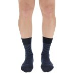 UYN Tagessocke Crew Athlesyon Comfort Stripes dunkelblau - 1 Paar