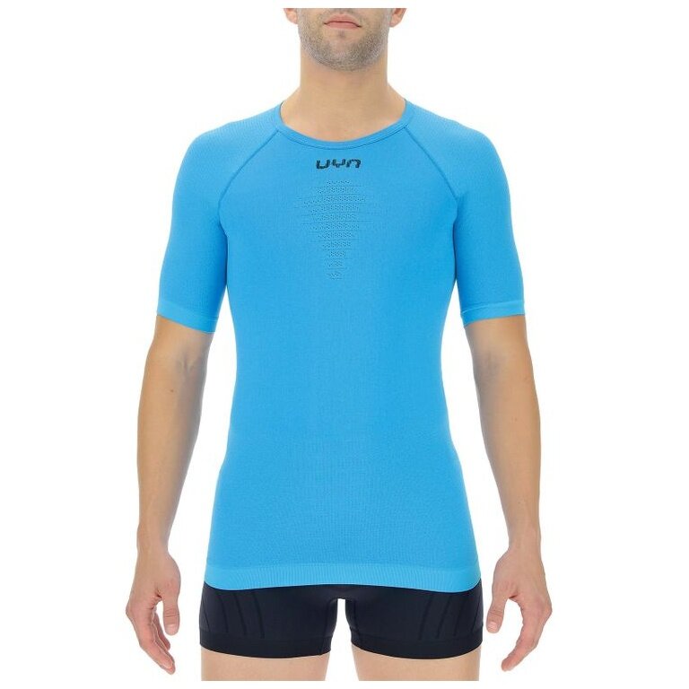UYN Funktions-Kurzarmshirt Energyon (leichte Unterwäsche aus biobasiertem NATEX) enganliegend blau Herren