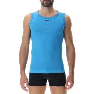 UYN Singlet Energyon Unterhemd ärmellos (leichte Unterwäsche aus biobasiertem NATEX) enganliegend blau Herren