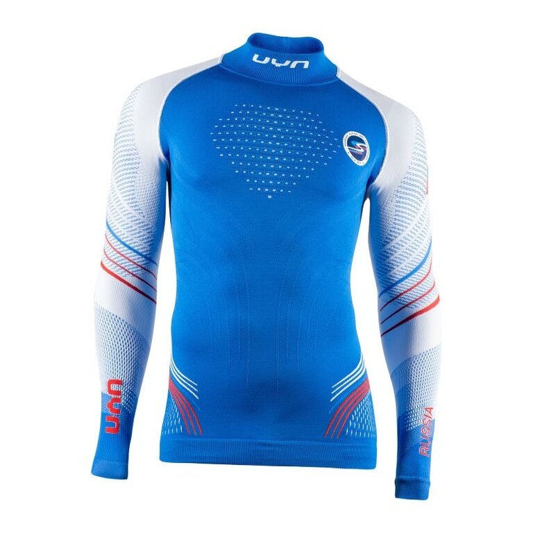 UYN Funktions-Langarmshirt Natyon 2.0 Turtle Neck enganliegend Russia blau Herren