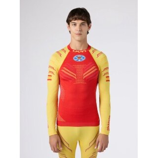 UYN Funktions-Langarmshirt Natyon 3.0 Spanien/Spain Turtle Neck enganliegend Unterwäsche rot/gelb Herren