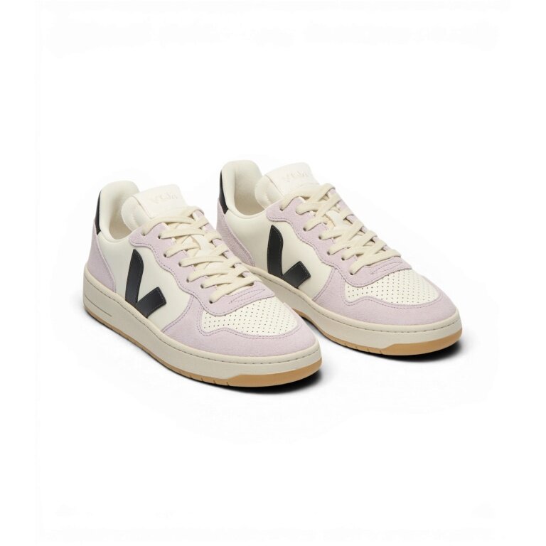 Veja Sneaker V-10 Prime (Leder) beige/rosa/schwarz
