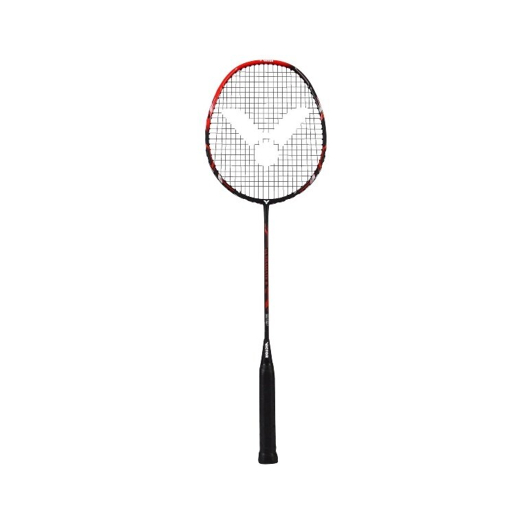 Victor Badmintonschläger Ultramate 6 (sehr kopflastig, mittel) schwarz/rot - besaitet -