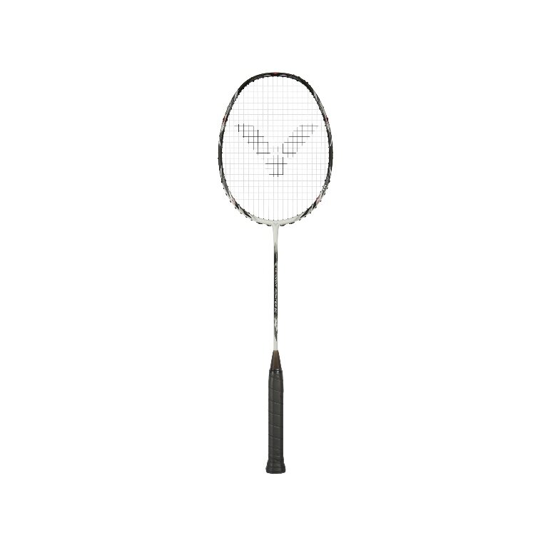 Victor Badmintonschläger TK-Light Fighter 90C (kopflastig/mittel) weiss/schwarz/grau - besaitet -