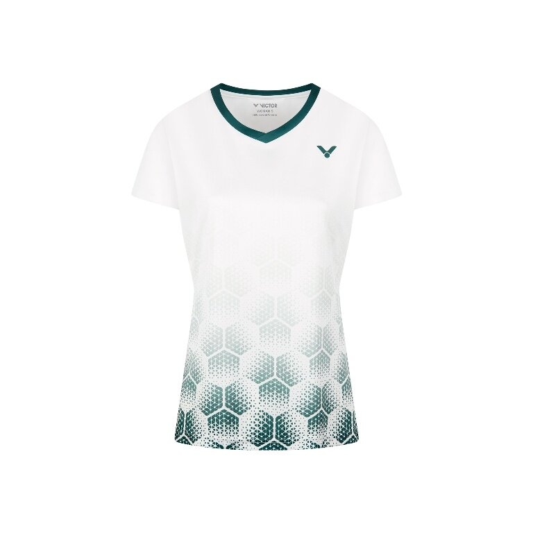 Victor Sport-Shirt T-54103 A (100% Polyester) weiss/grün Damen