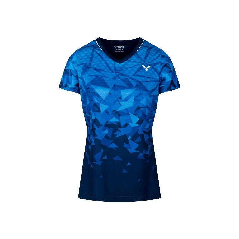 Victor Sport-Shirt T-54100 B (100% Polyester) blau/navyblau Damen