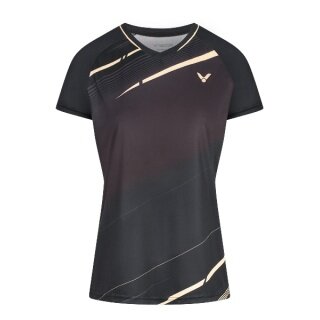 Victor Sport-Shirt T-64102 C (100% Polyester) schwarz Damen
