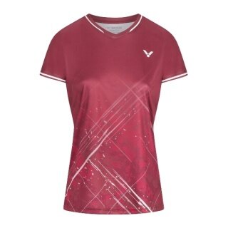 Victor Sport-Shirt T-64103 D (100% Polyester) bordeaux Damen