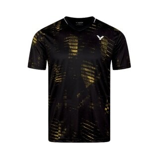 Victor Sport-Tshirt T-53102 C (100% Polyester) schwarz/gelb Herren
