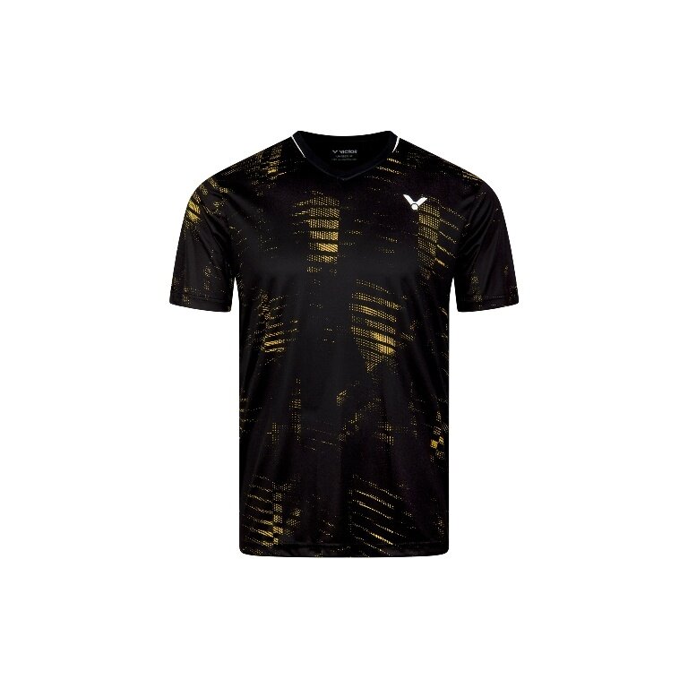 Victor Sport-Tshirt T-53102 C (100% Polyester) schwarz/gelb Herren
