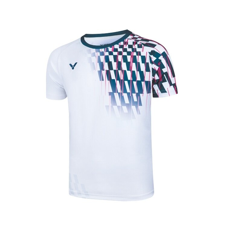 Victor Sport-Tshirt T-50001TD A (100% Polyester) weiss/blau Herren