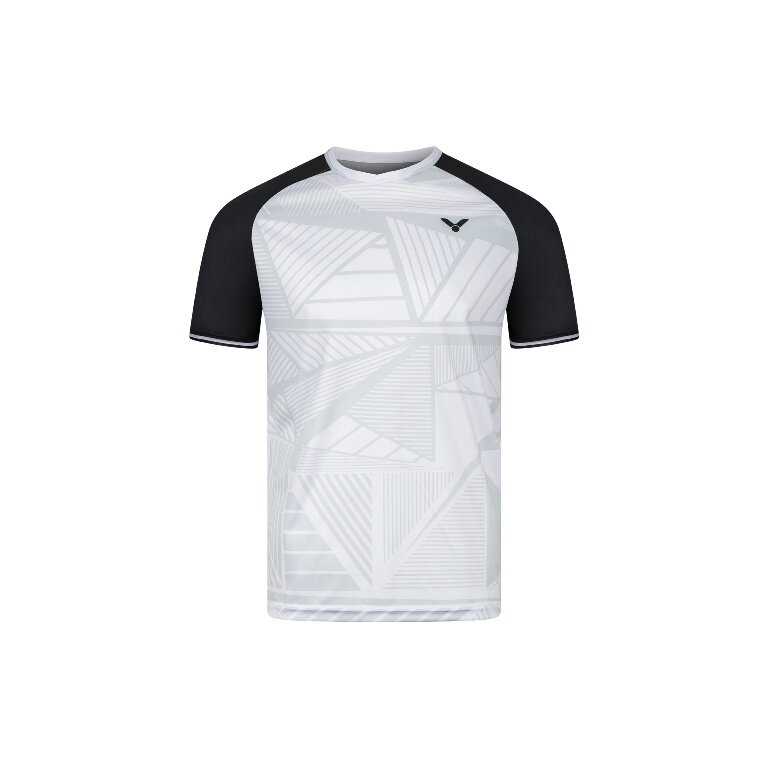 Victor Sport-Tshirt T-63101 A (100% Polyester) weiss/schwarz Herren