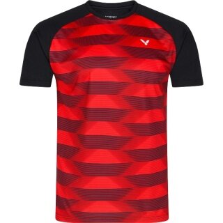 Victor Sport-Tshirt T-33102 CD Team Series schwarz/rot Herren