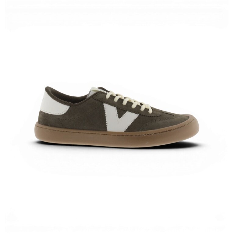 victoria Barfussschuhe Sneaker Olmo (Veloursleder, flexible Sohle, breite Zehenbox) - khakigrün