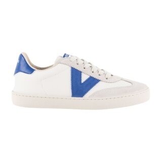 victoria Sneaker Berlin Ciclista (Lederoptik/Velourleder) - weiss/royalblau