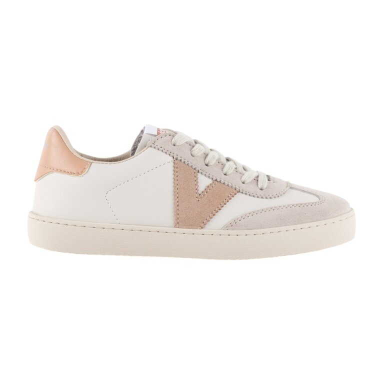victoria Sneaker Berlin Ciclista (Lederoptik/Velourleder) - weiss/quarz