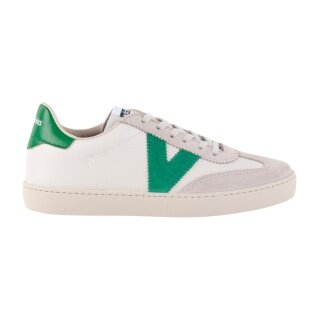 victoria Sneaker Berlin Ciclista (Lederoptik/Velourleder) - weiss/grün