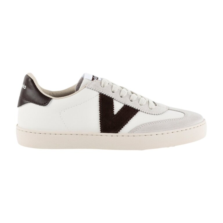victoria Sneaker Berlin Ciclista (Lederoptik/Velourleder) - weiss/dunkelbraun