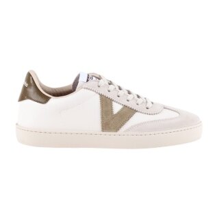 victoria Sneaker Berlin Ciclista (Lederoptik/Velourleder) - weiss/safari