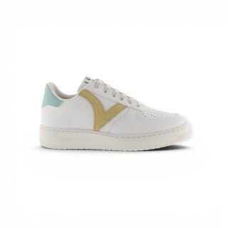 victoria Sneaker Madrid (Lederoptik) - weiss/gelb
