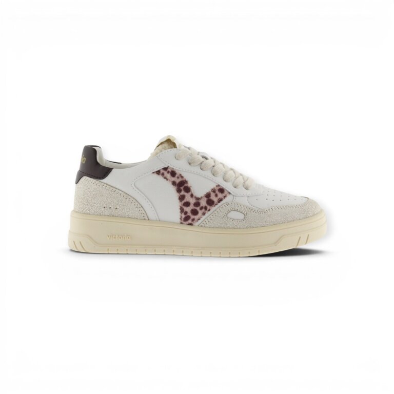 victoria Sneaker Seul Animal (Ledereffekt/Velourleder) - weiss/beige Damen
