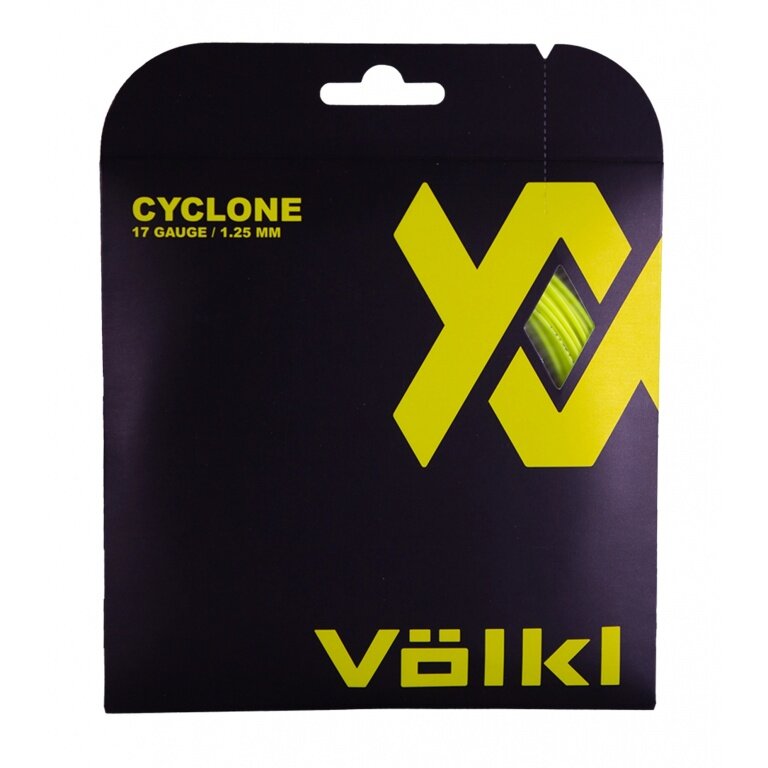 Völkl Tennissaite Cyclone (Haltbarkeit+Spin) gelb 12m Set