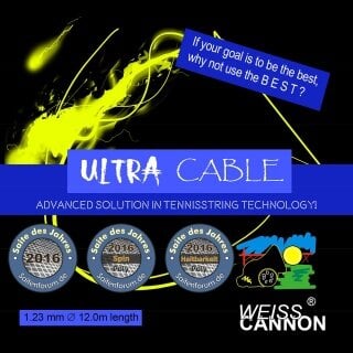 WeissCannon Tennissaite Ultra Cable schwarz 12m Set
