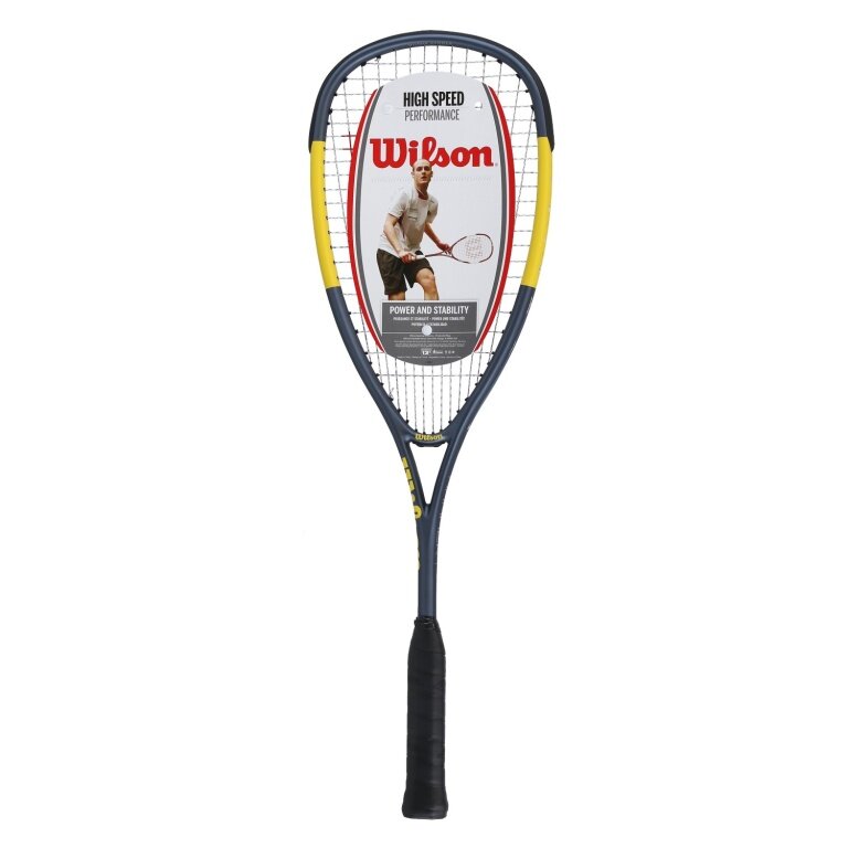 Wilson Squashschläger Hammer Lite (120g/kopflastig) grau/gelb - besaitet -