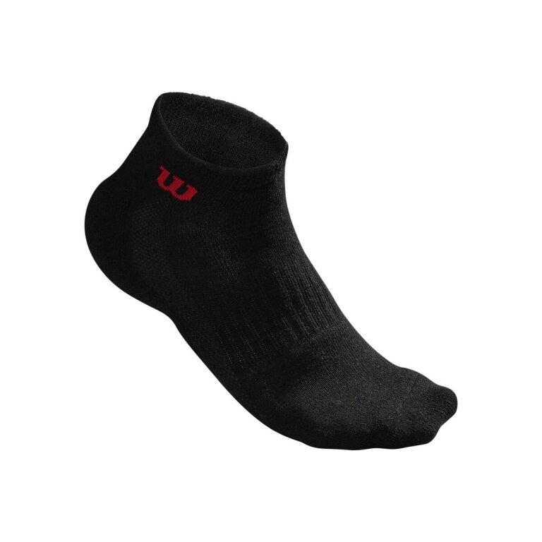 Wilson Tennissocke Quarter schwarz Herren - 3 Paar