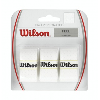 Wilson Overgrip Pro Perforated 0.55mm weiss 3er