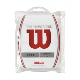 Wilson Overgrip Pro Perforated 0.55mm weiss 12er Clip-Beutel