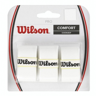 Wilson Overgrip Pro 0.6mm (Komfort/glatt/leicht haftend) weiss 3er