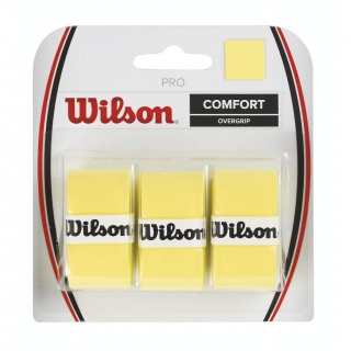 Wilson Overgrip Pro 0.6mm (Komfort/glatt/leicht haftend) gelb 3er