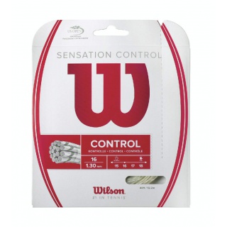 Besaitung mit Tennissaite Wilson Sensation Control 1.30 (Kontrolle+Touch) natur
