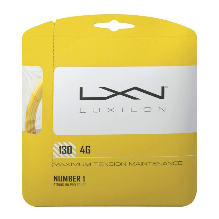 Luxilon Tennissaite 4G (Haltbarkeit+Power) gelb 12m Set