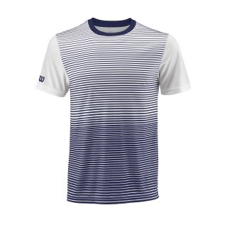 Wilson Tennis-Tshirt Team Striped dunkelblau/weiss Jungen
