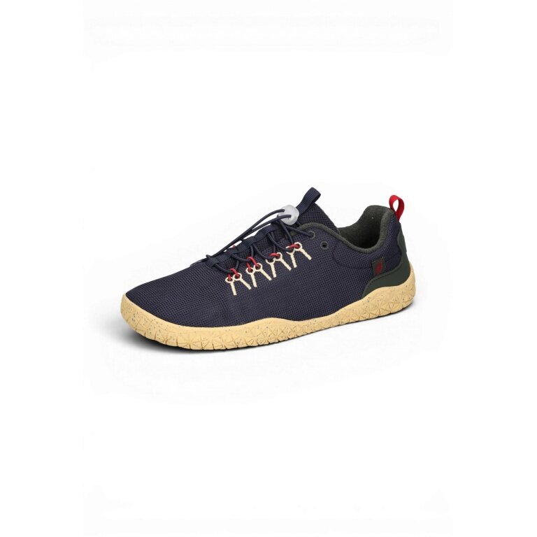 Waldläufer Barfussschuhe H-Boris Ripstop (anatomisch Zehenbox, flexible Sohle) navyblau/grün Herren