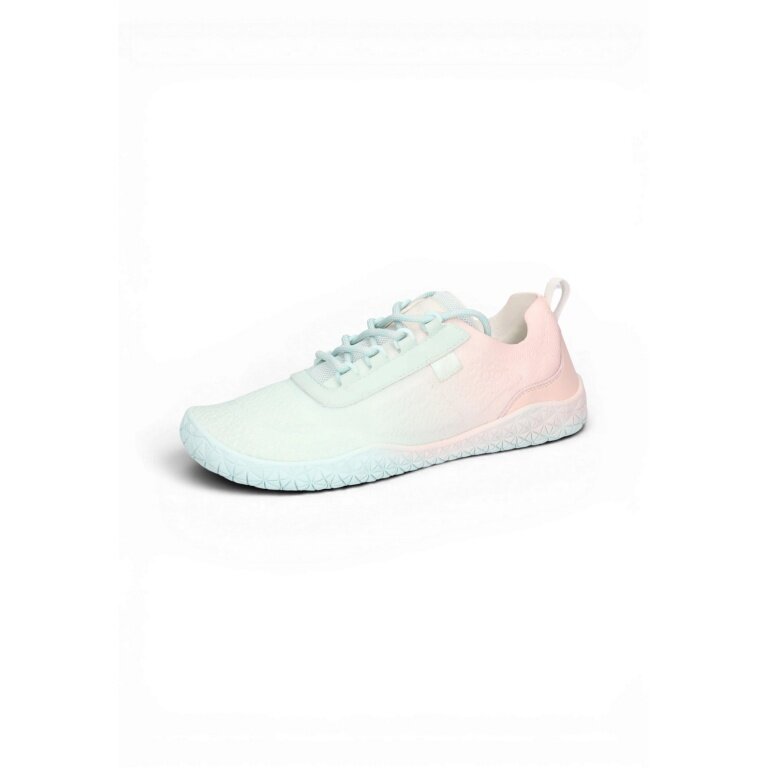 Waldläufer Barfussschuhe H-Britt Knitted (anatomisch Zehenbox, flexible Sohle) hellblau/pink Damen