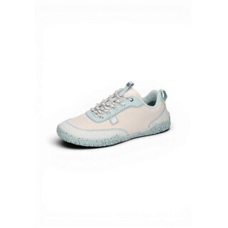 Waldläufer Barfussschuhe H-Britt Nubuk Embo (anatomisch Zehenbox, flexible Sohle) hellgrau/blau Damen