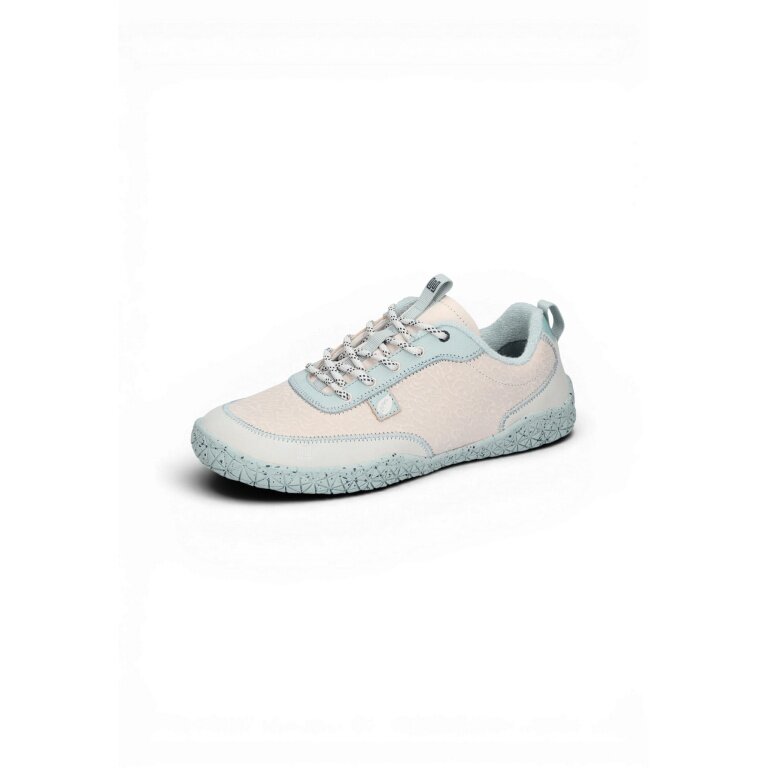 Waldläufer Barfussschuhe H-Britt Nubuk Embo (anatomisch Zehenbox, flexible Sohle) hellgrau/blau Damen