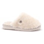 Warmbat Hausschuhe Pantoffel Mungo Fur mit Merino Schaffell blush beige Damen